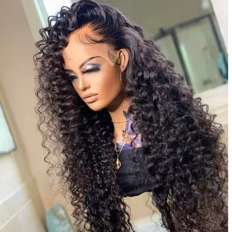 Brazilian Curly Human Hair HD Frontal Wigs