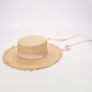 Women & Kids Ribbon Girl Summer Beach Hats