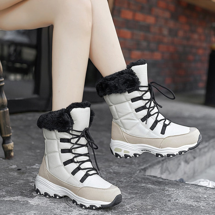 Lace-Up Snow Boots