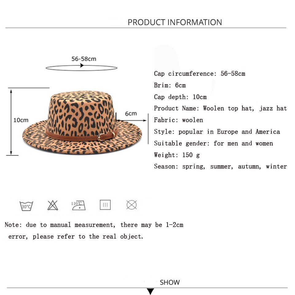 Leopard Print Wide Brim Fedora