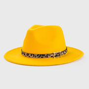 Four Seasons Unisex Inner Leopard Fedoras