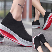 Thick Sole Vulcanized Slip-on Sneakers