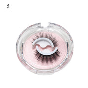 1pair Self-adhesive False Eyelashes Glue Free 3d Strip