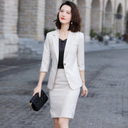 2pc Half Sleeve Skirt and Jackets Suits