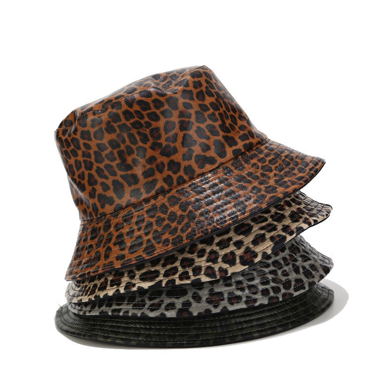 Waterproof Faux Leather Bucket Hats