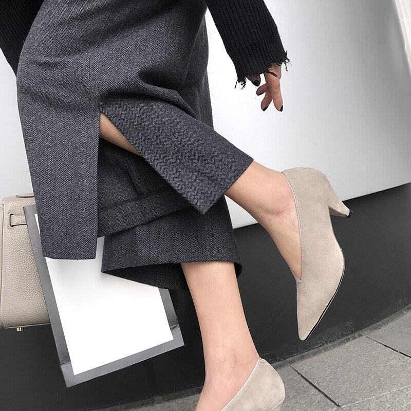 Suede Shallow pumps