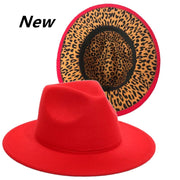 Four Seasons Unisex Inner Leopard Fedoras