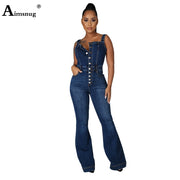 Demin Bodysuits Flare Pants