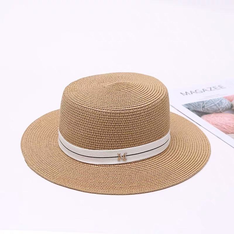 Straw Wide Brim Beach Hat