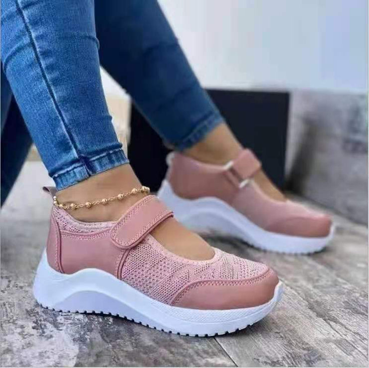 Breathable Wedge Sneakers