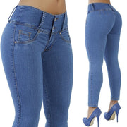 Stretch Denim Pencil Jeans