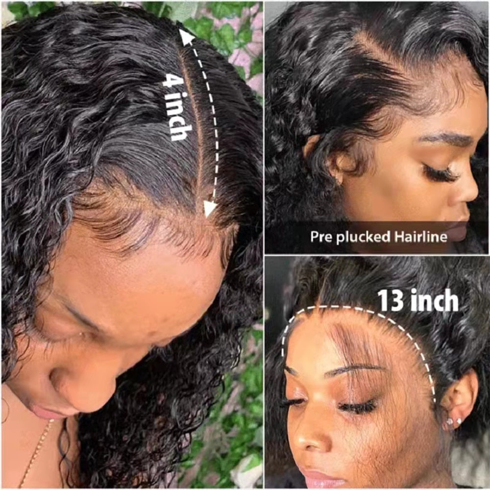 Brazilian Curly Human Hair HD Frontal Wigs