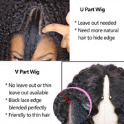 V Part 100% Human Hair Body Wave Wigs