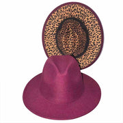 Four Seasons Unisex Inner Leopard Fedoras