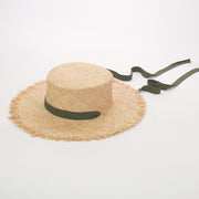 Women & Kids Ribbon Girl Summer Beach Hats