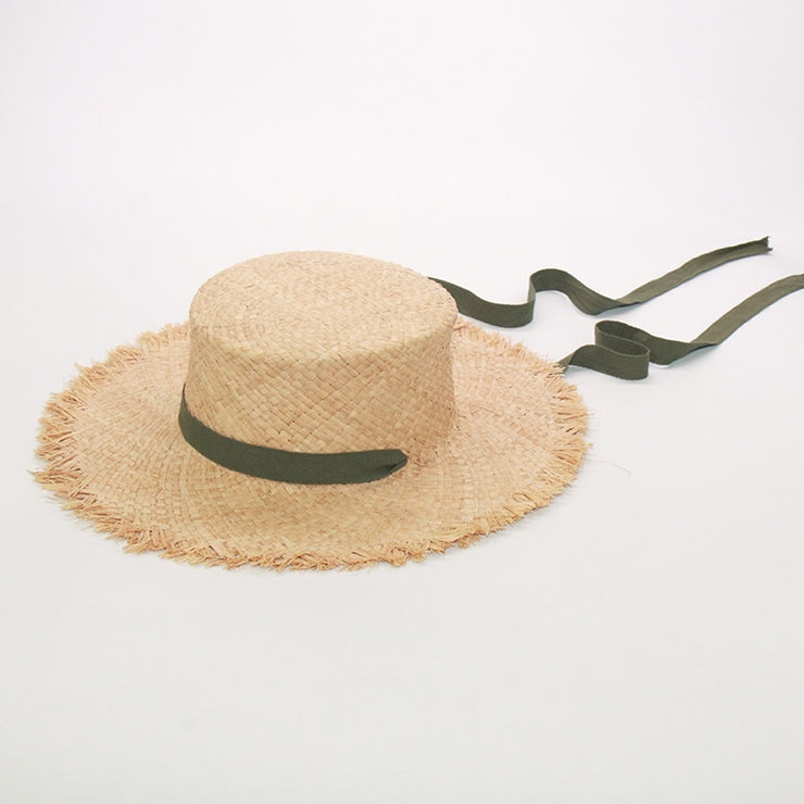 Women & Kids Ribbon Girl Summer Beach Hats