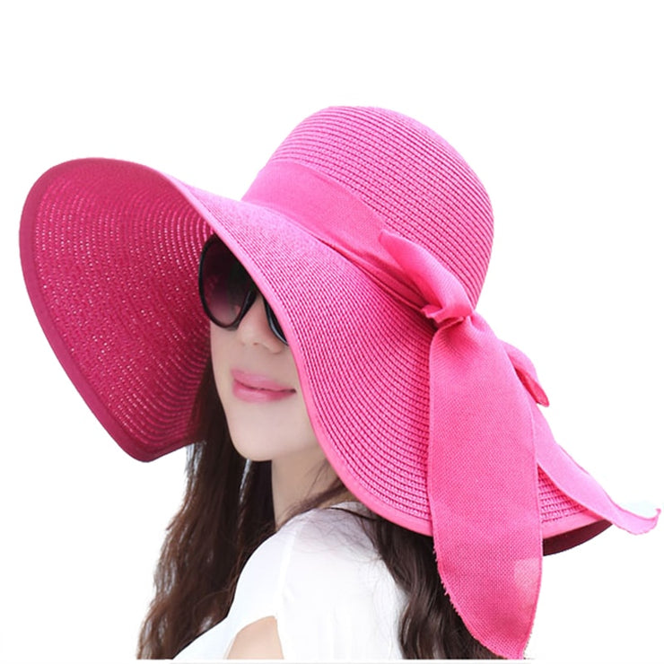 Foldable Big Bow Sun Hat