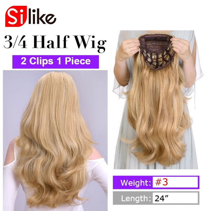 Long Synthetic Half Clips Extension Wigs