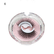 1pair Self-adhesive False Eyelashes Glue Free 3d Strip