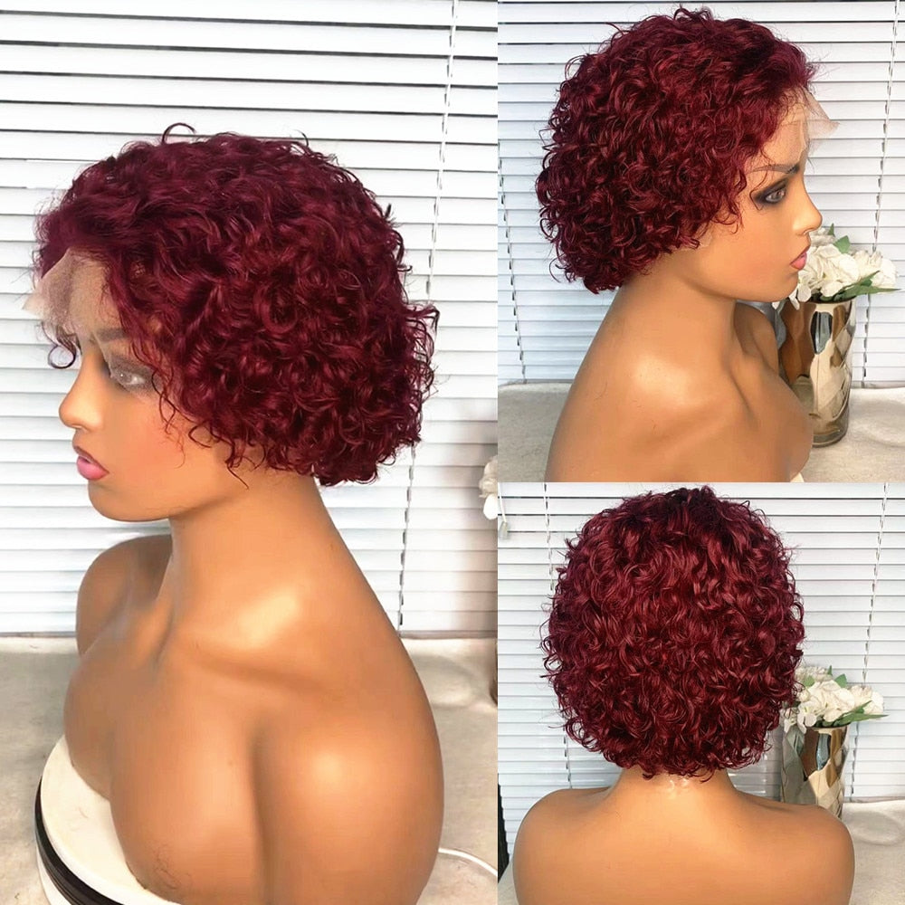 Brazilian Short Curly Human Hair Wigs