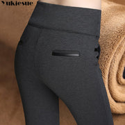 Velvet Elastic Waist Casual Pants