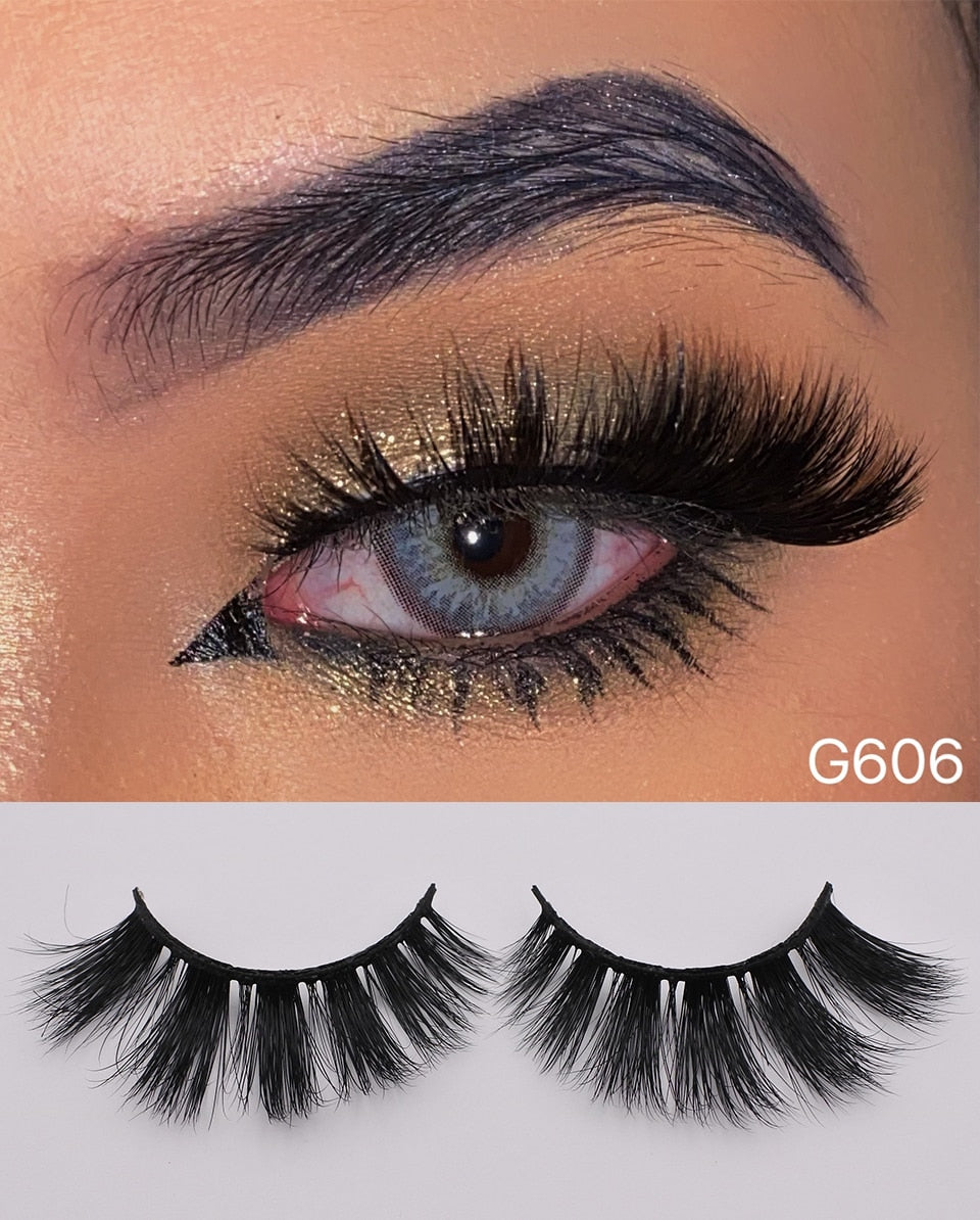 RED SIREN Real Mink Thick Fluffy Wispy Lashes