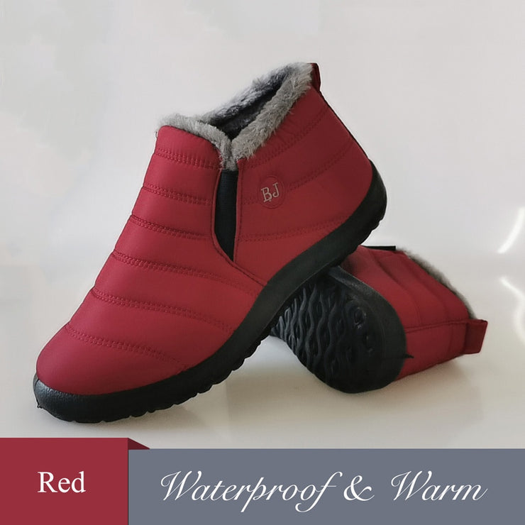 Flat Waterproof Snow Ankle Boots