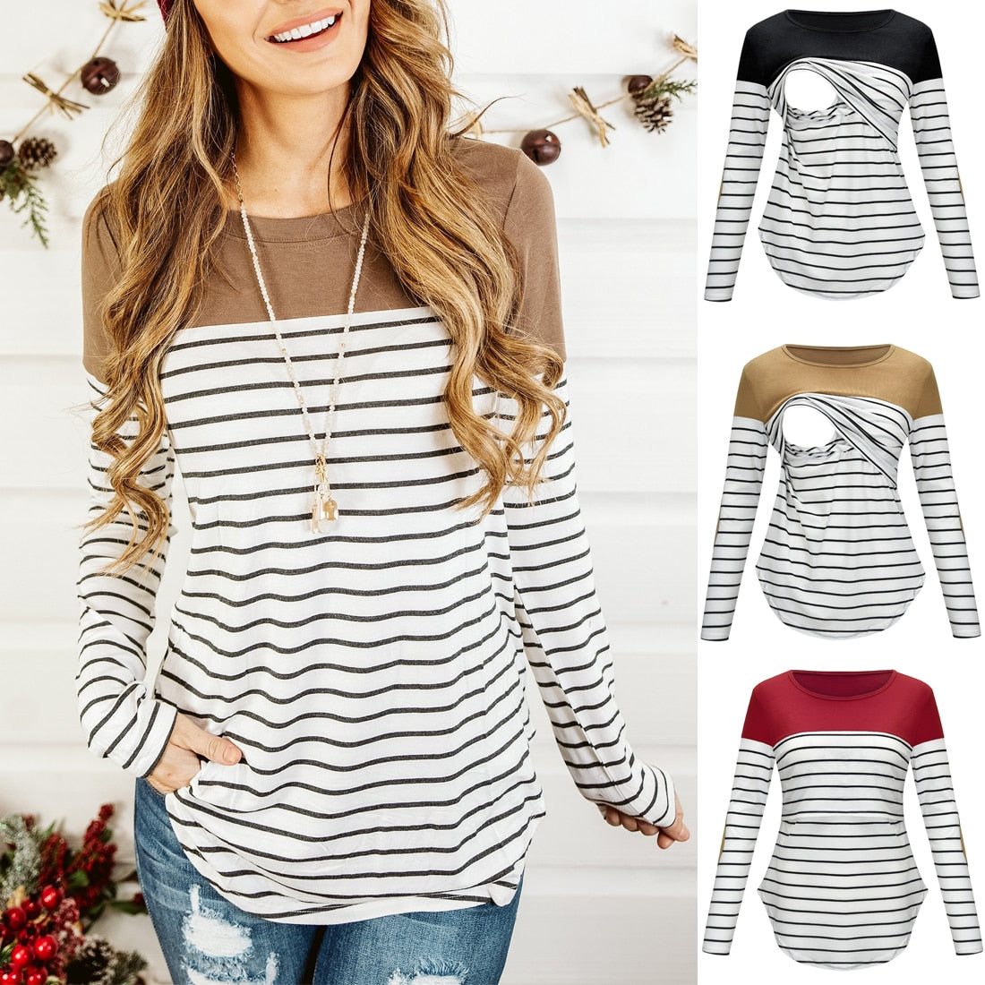 Long Sleeve Maternity Shirts