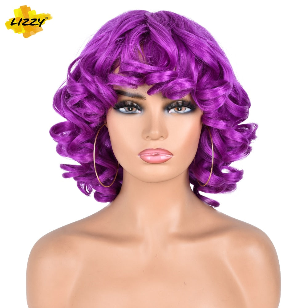 Short Synthetic Fluffy Shoulder Length Wigs