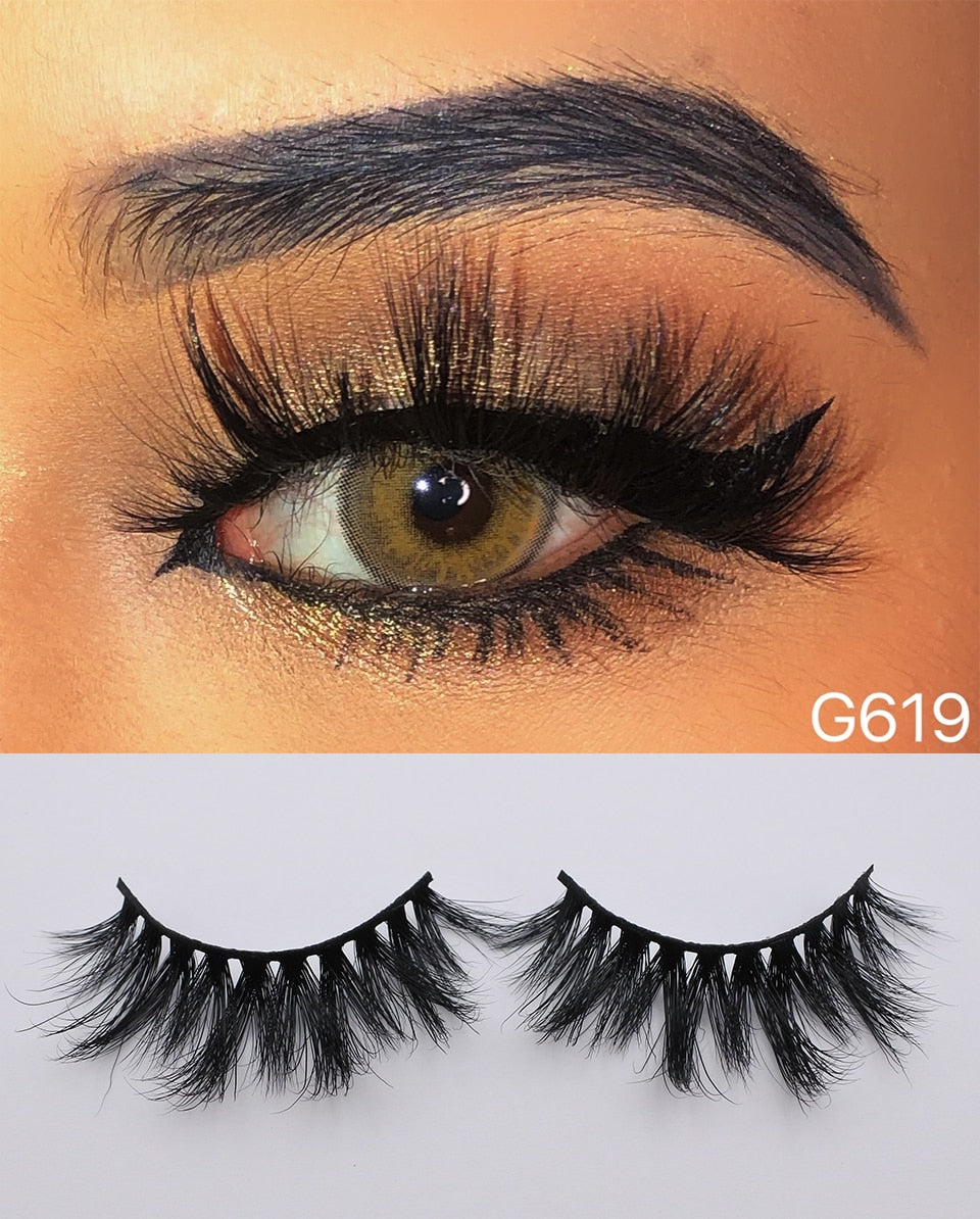 RED SIREN Real Mink Thick Fluffy Wispy Lashes