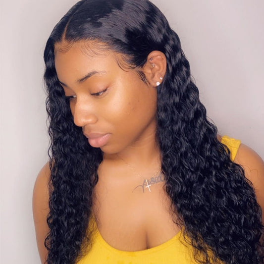 360 Pre-Plucked Lace Front Human Hair Curly Deep Wave