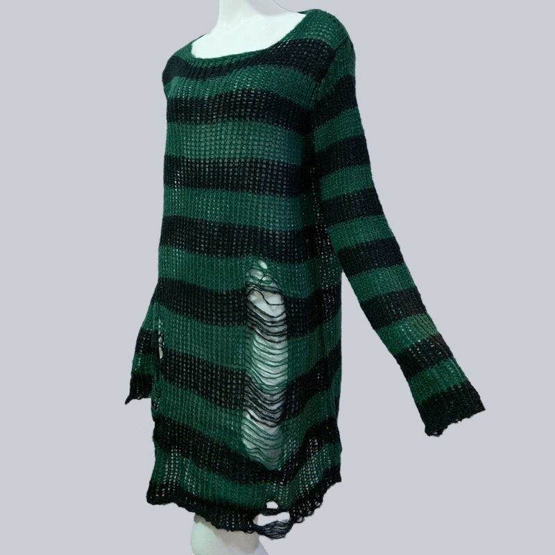 Gothic Hollow Out Sweater Dresses