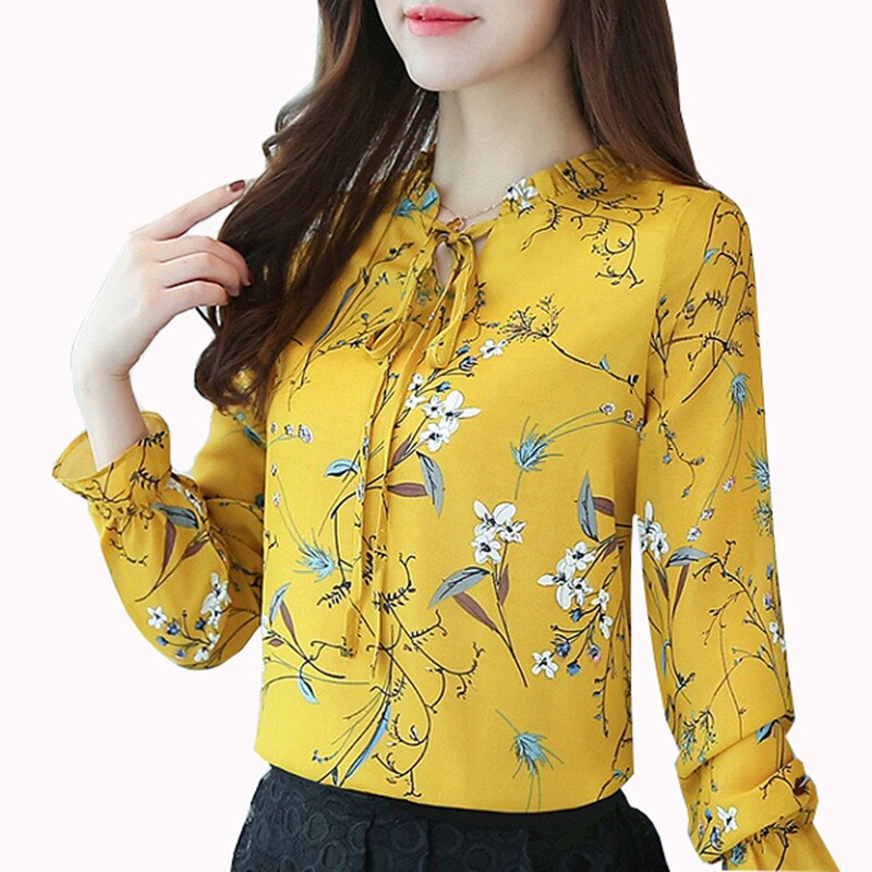 Autumn  Floral Print Blouse