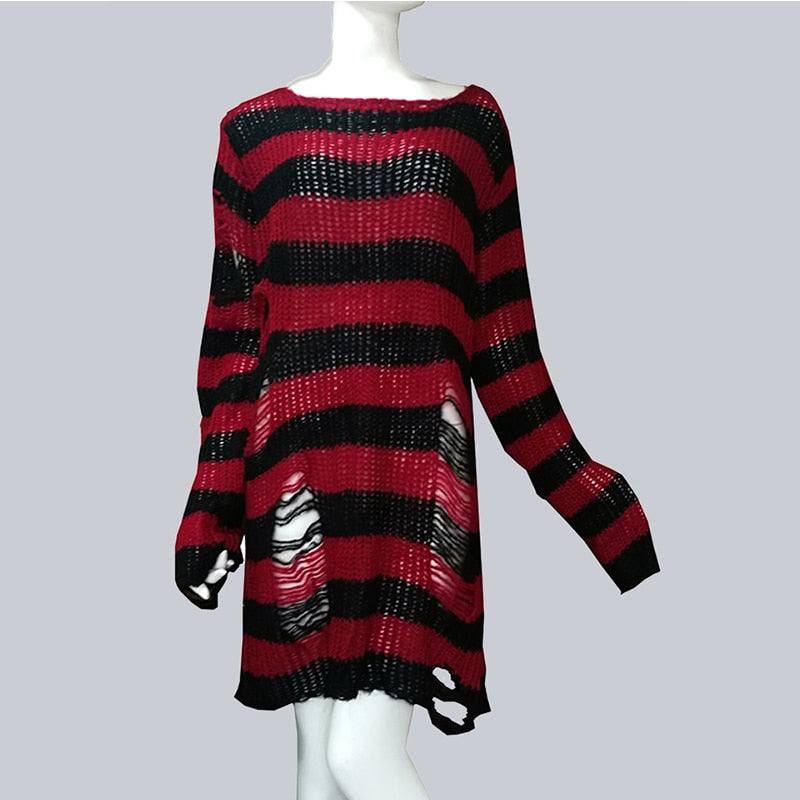 Gothic Hollow Out Sweater Dresses