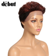 Short Brazilian Lace Front Human Hair Wigs