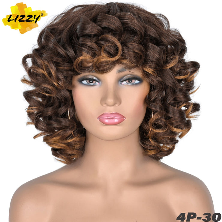 Short Synthetic Fluffy Shoulder Length Wigs