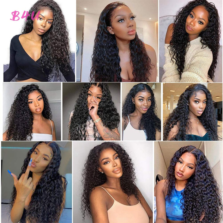 Water Wave Virgin Lace Front Human Hair Wig