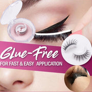 1pair Self-adhesive False Eyelashes Glue Free 3d Strip