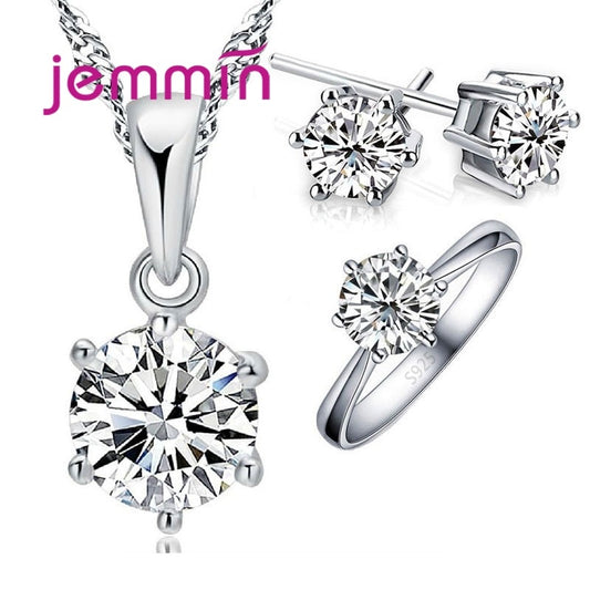 100% Sterling Silver 3pc Ring Sets