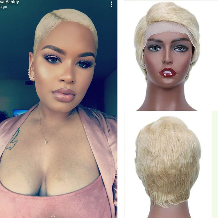 Rebecca Pixie Cut Human Hair Transparent Lace Front Wig