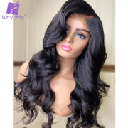 Wavy Lace Front Human Hair Pre Plucked and HD Lace Frontal Transparent Wigs