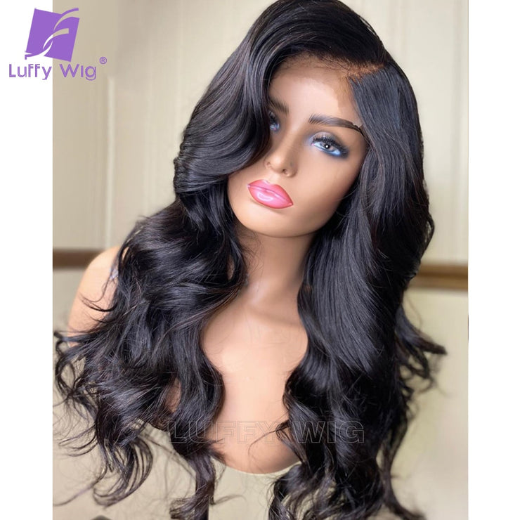 Wavy Lace Front Human Hair Pre Plucked and HD Lace Frontal Transparent Wigs