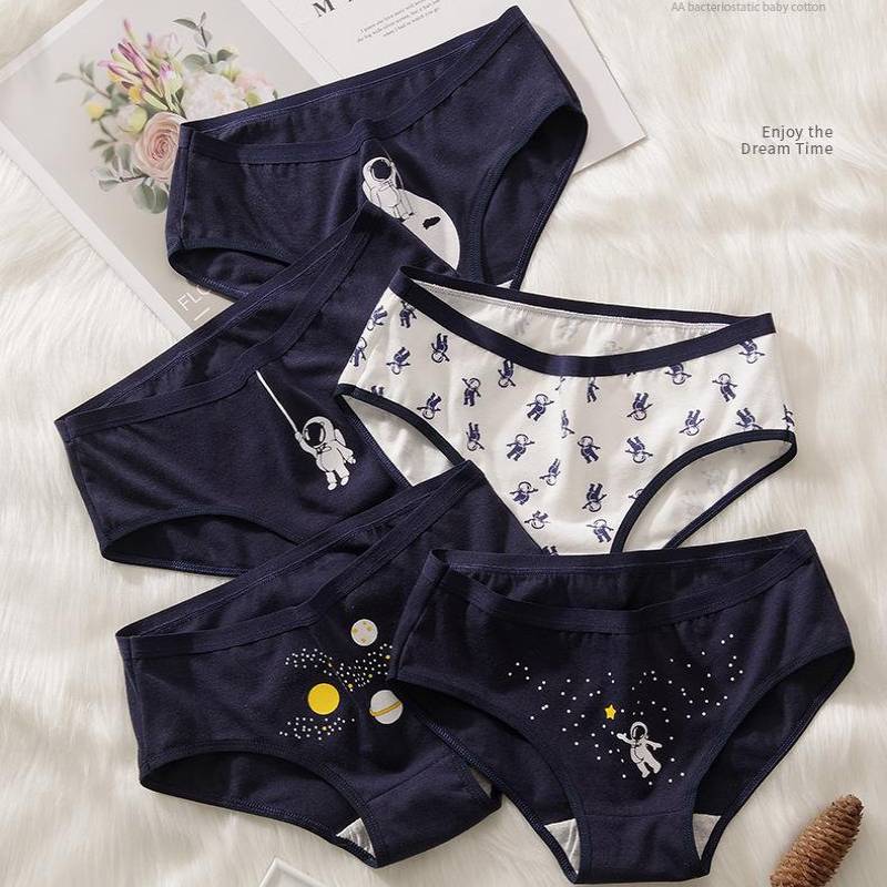 5Pcs Breathable Soft Cartoon Underwear