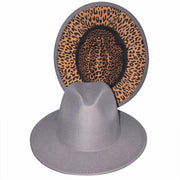 Four Seasons Unisex Inner Leopard Fedoras