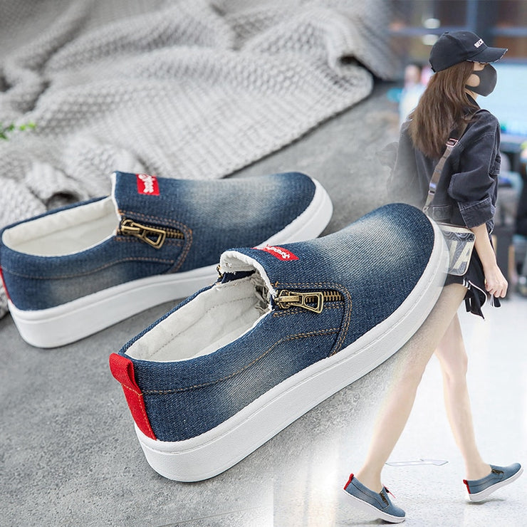 Denim Canvas Loafers