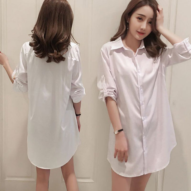 Boyfriend Loose Long Shirts