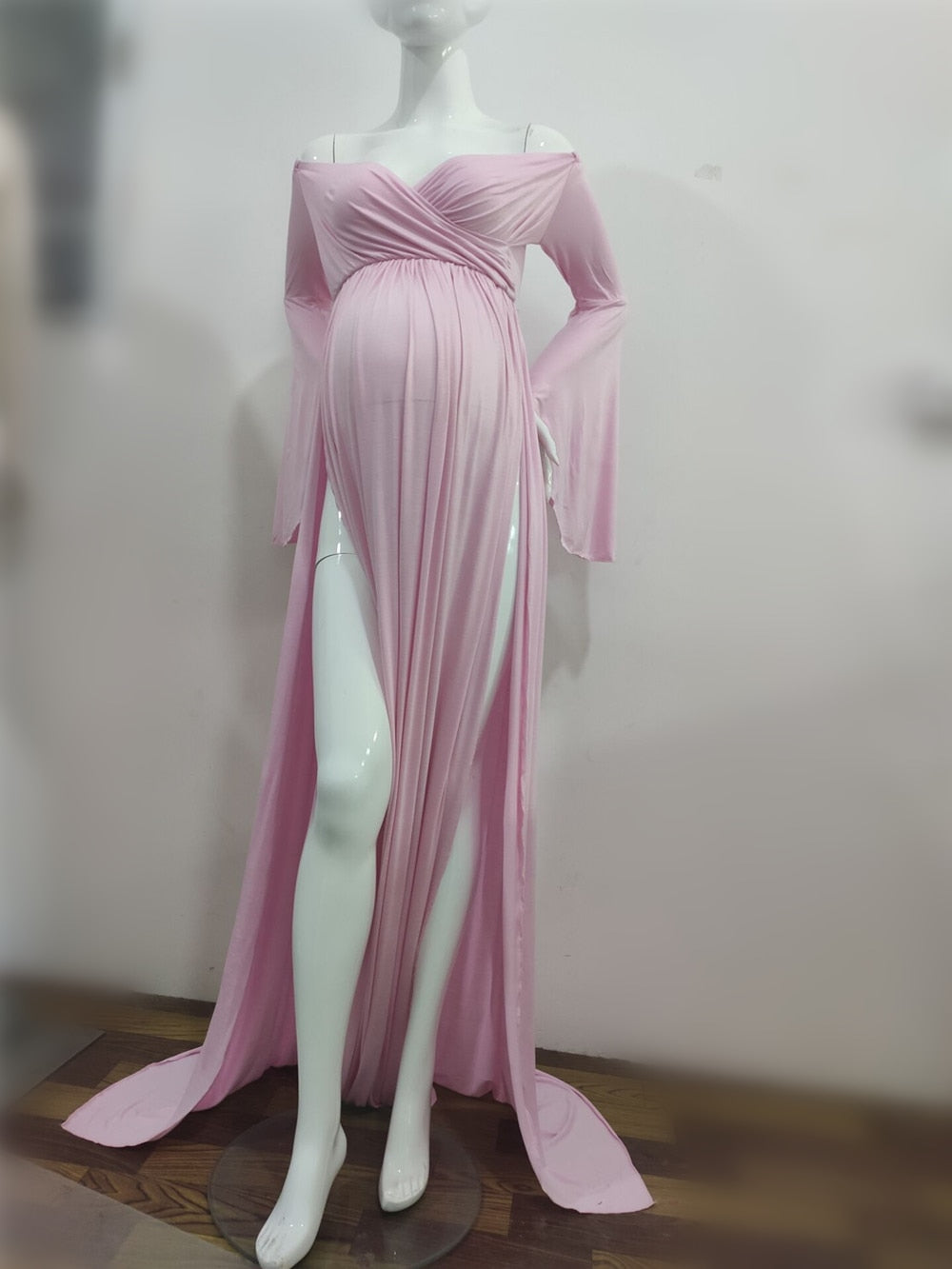 Shoulder less Maternity Gown