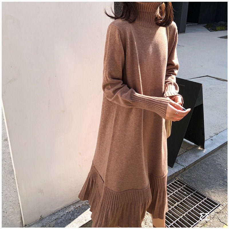 Office Ladies Midi Knitted Dresses