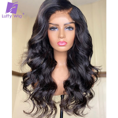 Wavy Lace Front Human Hair Pre Plucked and HD Lace Frontal Transparent Wigs