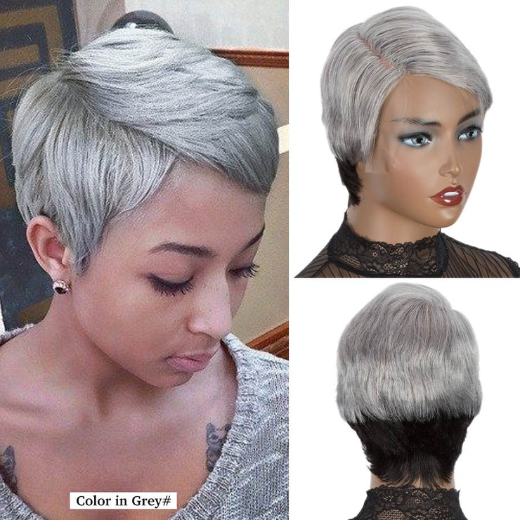 Rebecca Pixie Cut Human Hair Transparent Lace Front Wig